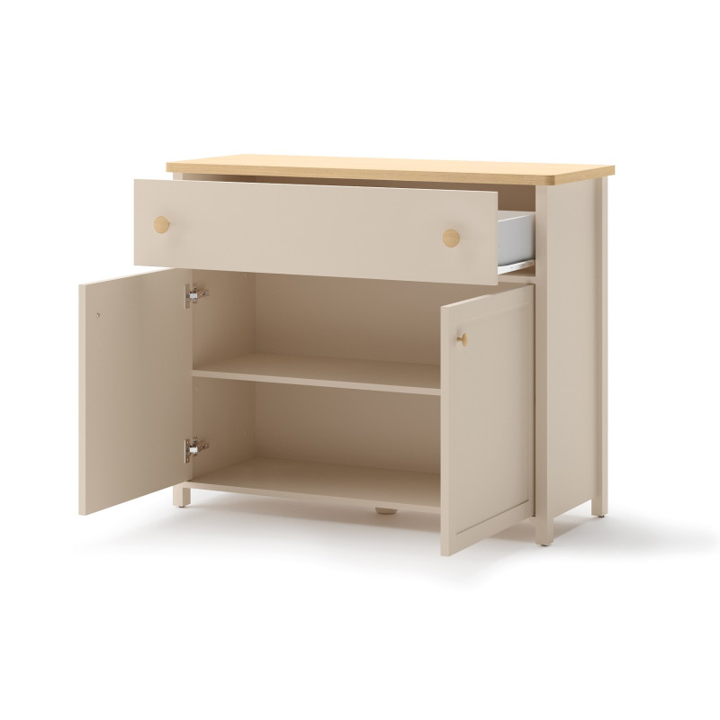 Otwarta komoda dziecięca STORY SO-05 beż/dąb vincenza
