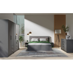 Zestaw Mebli Do Sypialni SMART Antracyt Meblar Zestaw Mebli Do Sypialni SMART Antracyt Meblar