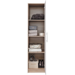 Wąska szafa SR5 Smart Kaszmir Meblar - wnętrze Wąska szafa SR5 Smart Kaszmir Meblar - wnętrze