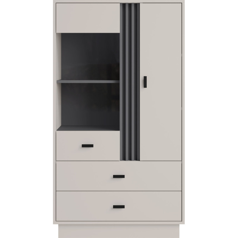 Niski regał Allmo AL4 kaszmir/antracyt Meblar Niski regał Allmo AL4 kaszmir/antracyt Meblar