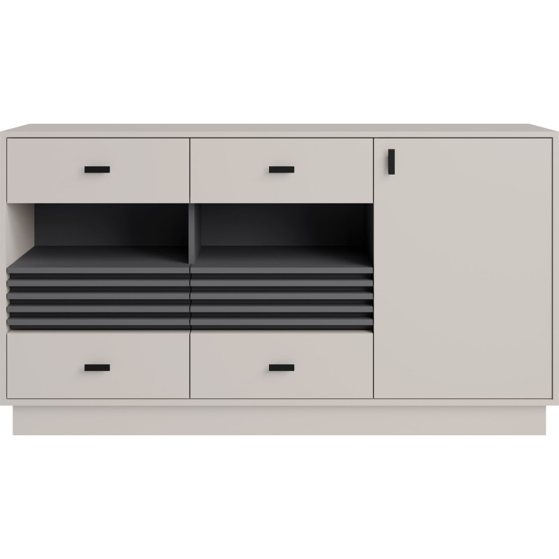 Pojemna komoda Allmo AL8 kaszmir/antracyt Meblar