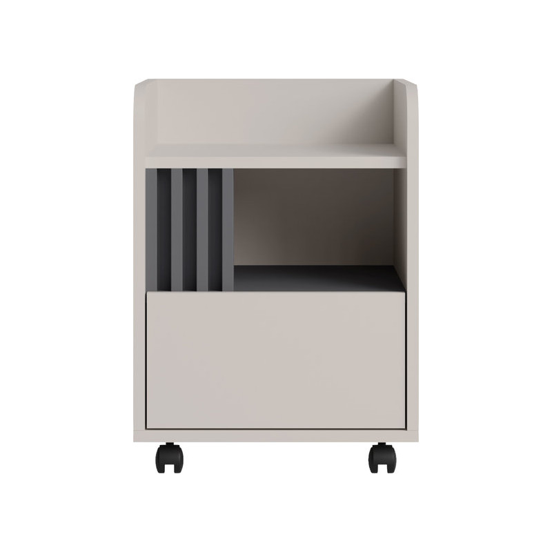Mini regał na kółkach Allmo AL10 kaszmir/antracyt Meblar Mini regał na kółkach Allmo AL10 kaszmir/antracyt Meblar