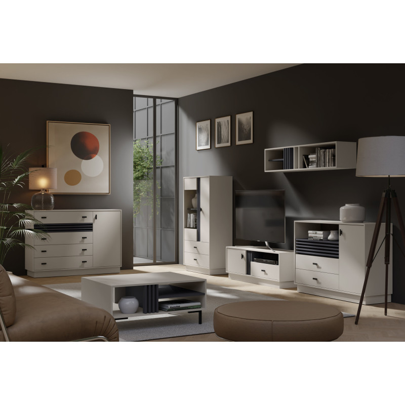 Aranżacja mebli Allmo kaszmir / antracyt w sypialni