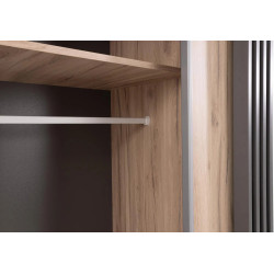 Czterodrzwiowa szafa z lustrem Allmo AL16 - drążek