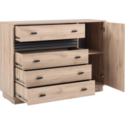 Komoda z szufladami Allmo AL17 dąb estana/antracyt