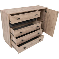 Komoda z szufladami Allmo AL17 dąb estana/antracyt