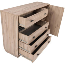 Komoda z szufladami Allmo AL17 dąb estana/antracyt