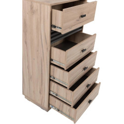 Wysoka komoda Allmo AL18 dąb estana/antracyt