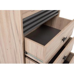 Wysoka komoda Allmo AL18 dąb estana/antracyt