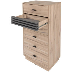 Wysoka komoda Allmo AL18 dąb estana/antracyt