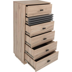 Wysoka komoda Allmo AL18 dąb estana/antracyt