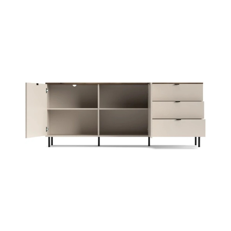 Komoda dwudrzwiowa z trzema szufladami Evo KOM_2D3S Kaszmir - front