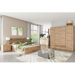 Zestaw Mebli Do Sypialni NATURAL Ribbeck Zestaw Mebli Do Sypialni NATURAL Ribbeck