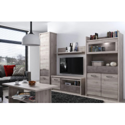 Szafka RTV Jazz 1D1S/125 Kasztan nairobi / Onyx Mebelbos