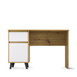 Biurko Borg 1D1S/120 Dąb artisan / Biały Mebelbos