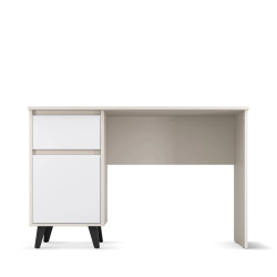 Biurko Borg 1D1S/120 Kaszmir / biały Mebelbos