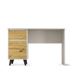 Biurko Borg 1D1S/120 Kaszmir / dąb artisan Mebelbos