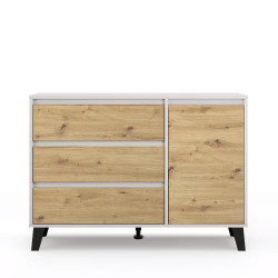 Komoda Borg 1D3S Kaszmir / dąb artisan Mebelbos