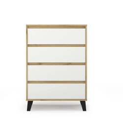 Komoda Borg 4S/70 Dąb artisan / biały Mebelbos