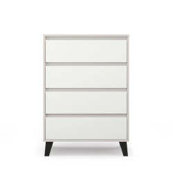 Komoda Borg 4S/70 Kaszmir / biały Mebelbos