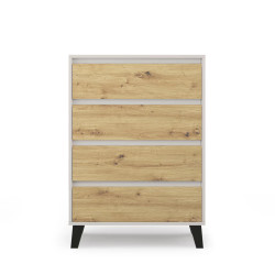 Komoda Borg 4S/70 Kaszmir / dąb artisan Mebelbos
