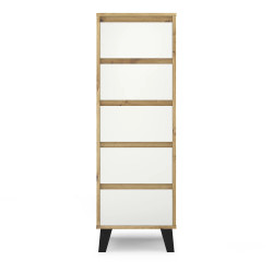 Komoda Borg 5S/40 Dąb artisan / biały Mebelbos