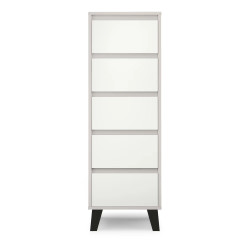 Komoda Borg 5S/40 Kaszmir / bialy Mebelbos