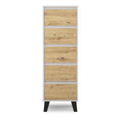 Komoda Borg 5S/40 Kaszmir / dąb artisan Mebelbos