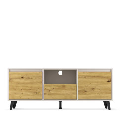 Szafka RTV Borg 2D1S Kaszmir / dąb artisan Mebelbos