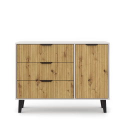 Komoda Borg Duo 1D3S Kaszmir / dąb artisan Mebelbos