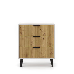 Komoda Borg Duo 3S Kaszmir / dąb artisan Mebelbos