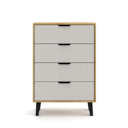 Komoda Borg Duo 4S Dąb artisan / kaszmir Mebelbos