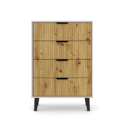 Komoda Borg Duo 4S Kaszmir / dąb artisan Mebelbos