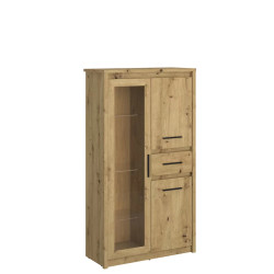 Witryna niska 2D1W1S Dąb artisan Mebelbos