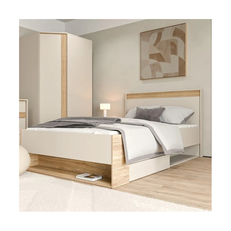 Stelaż łóżka 120 Wexlin WEXL1122-M820 Piaskowy/Dąb Mauvella