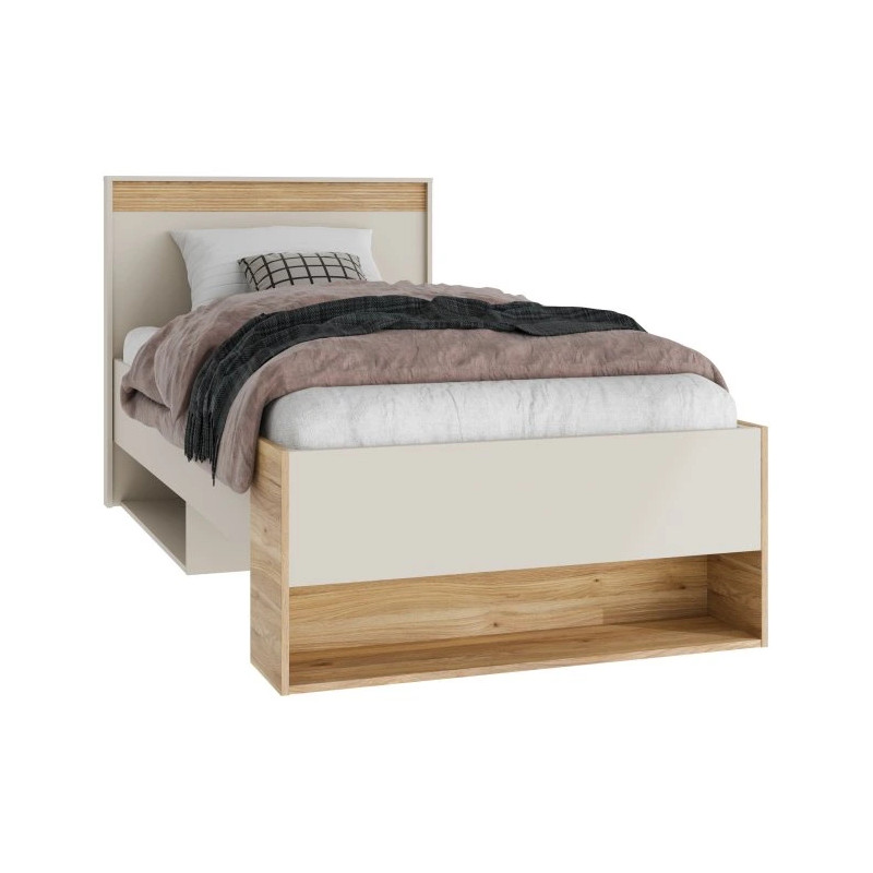 Łóżko 90 Wexlin WEXL1092-M820 Piaskowy/Dąb Mauvella Forte