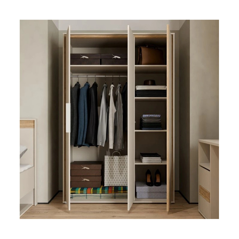 Szafa 130 cm Wexlin WEXS831-M820 Piaskowy/Dąb Mauvella Forte