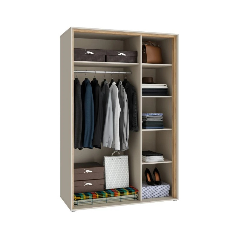 Szafa 130 cm Wexlin WEXS831-M820 Piaskowy/Dąb Mauvella Forte