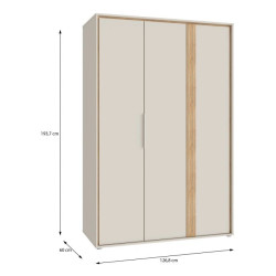 Szafa 130 cm Wexlin WEXS831-M820 Piaskowy/Dąb Mauvella Forte