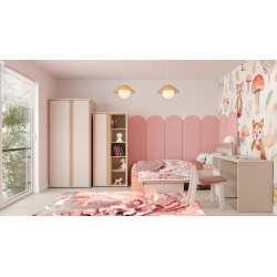 Szafa 130 cm Wexlin WEXS831-M820 Piaskowy/Dąb Mauvella Forte