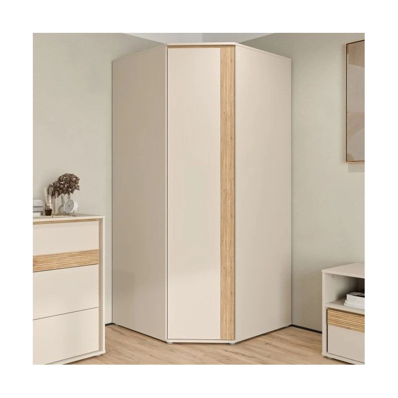 Szafa narożna 90x90 cm Wexlin WEXS811-M820 Piaskowy/Dąb