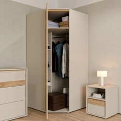 Szafa narożna 90x90 cm Wexlin WEXS811-M820 Piaskowy/Dąb Szafa narożna 90x90 cm Wexlin WEXS811-M820 Piaskowy/Dąb