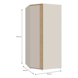 Szafa narożna 90x90 cm Wexlin WEXS811-M820 Piaskowy/Dąb Szafa narożna 90x90 cm Wexlin WEXS811-M820 Piaskowy/Dąb