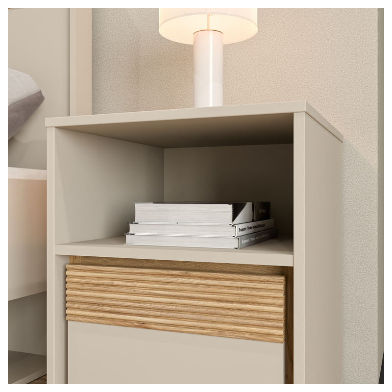 Szafa narożna 90x90 cm Wexlin WEXS811-M820 Piaskowy/Dąb