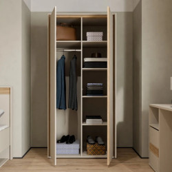 Szafa 90 cm Wexlin WEXS821-M820 Piaskowy/Dąb Mauvella Forte