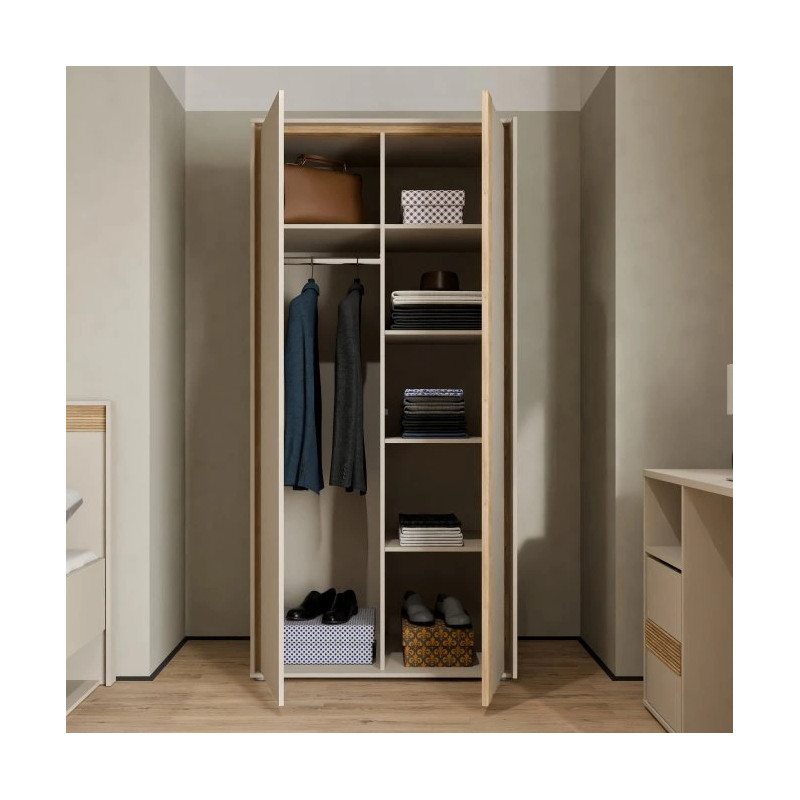 Szafa 90 cm Wexlin WEXS821-M820 Piaskowy/Dąb Mauvella Forte