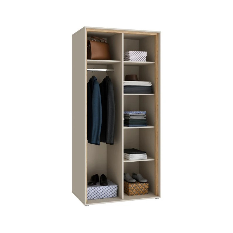 Szafa 90 cm Wexlin WEXS821-M820 Piaskowy/Dąb Mauvella Forte