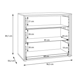 Komoda z szufladami Wexlin WEXK211-M820 Piaskowy/Dąb Mauvella Komoda z szufladami Wexlin WEXK211-M820 Piaskowy/Dąb Mauvella