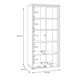 Regał półotwarty Wexlin WEXR621R-M820 Piaskowy/Dąb Mauvella