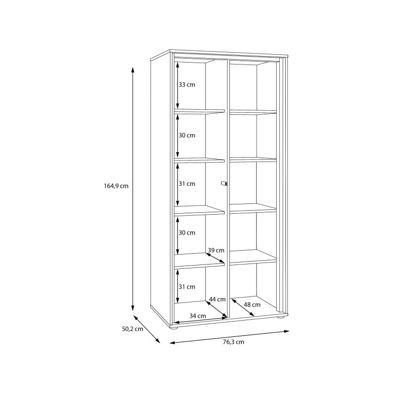 Regał półotwarty Wexlin WEXR621R-M820 Piaskowy/Dąb Mauvella